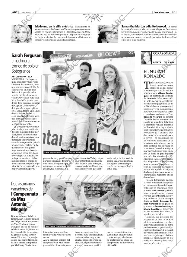 ABC MADRID 16-08-2004 página 85