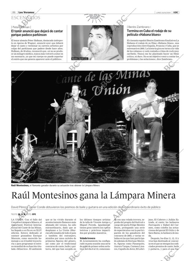 ABC MADRID 16-08-2004 página 86