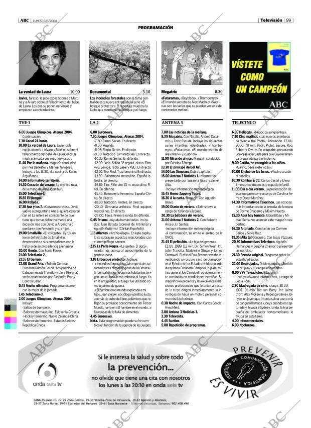 ABC MADRID 16-08-2004 página 99