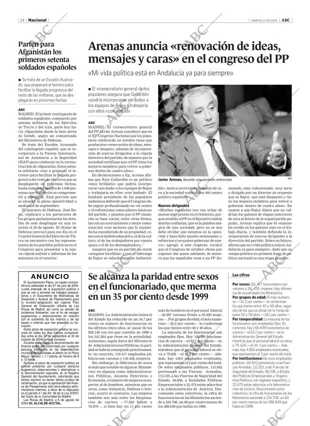 ABC MADRID 17-08-2004 página 14