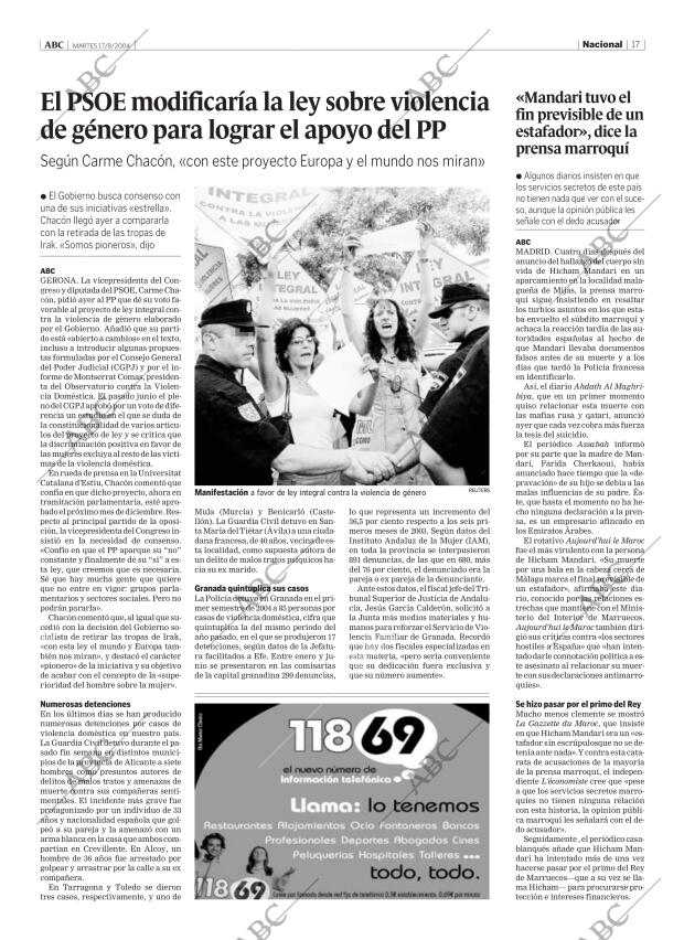 ABC MADRID 17-08-2004 página 17