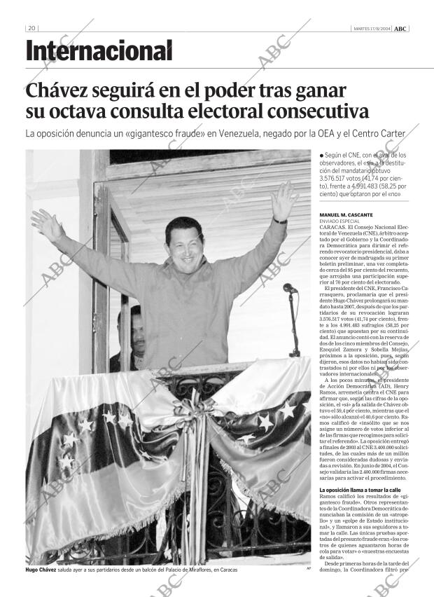 ABC MADRID 17-08-2004 página 20