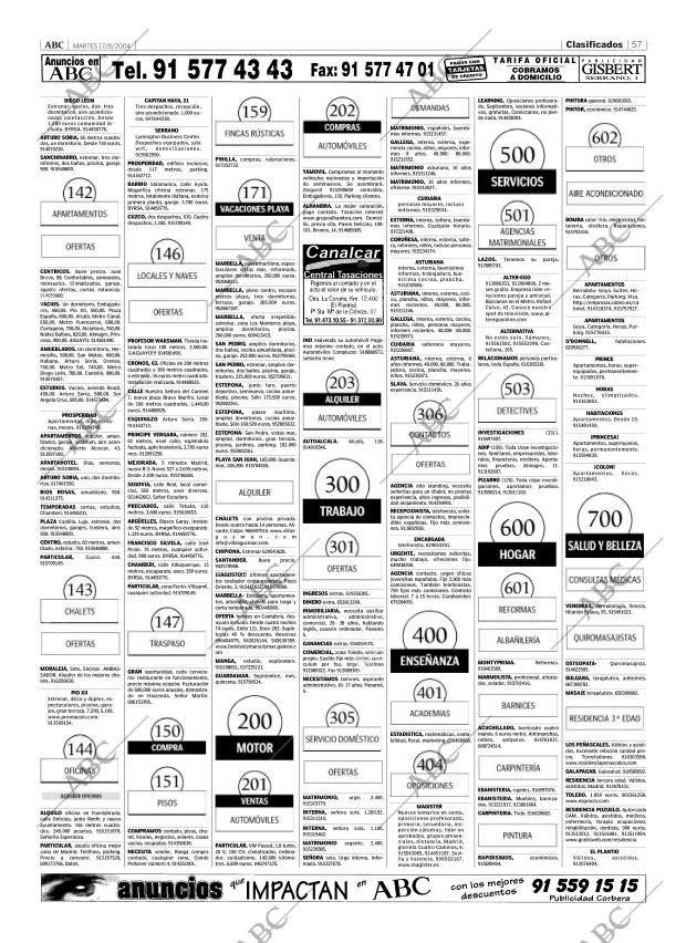 ABC MADRID 17-08-2004 página 57