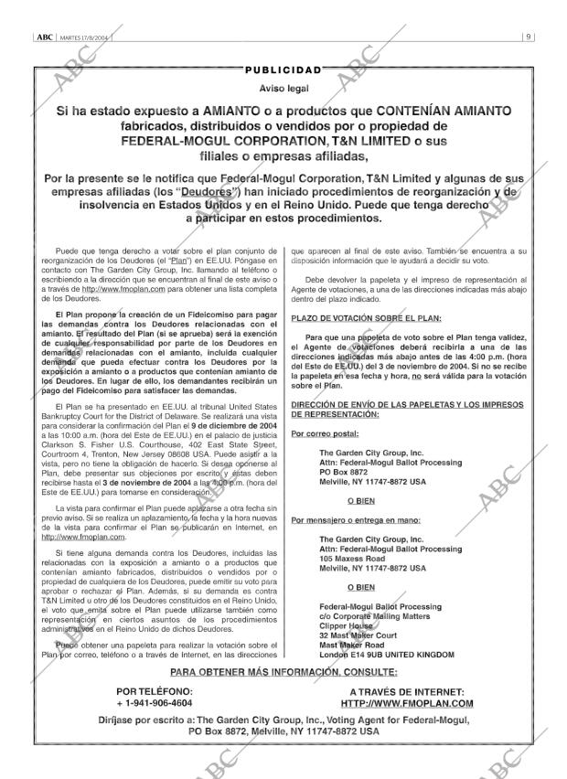 ABC MADRID 17-08-2004 página 9