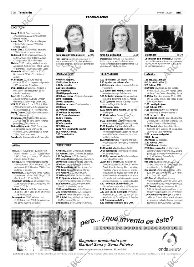 ABC MADRID 17-08-2004 página 98