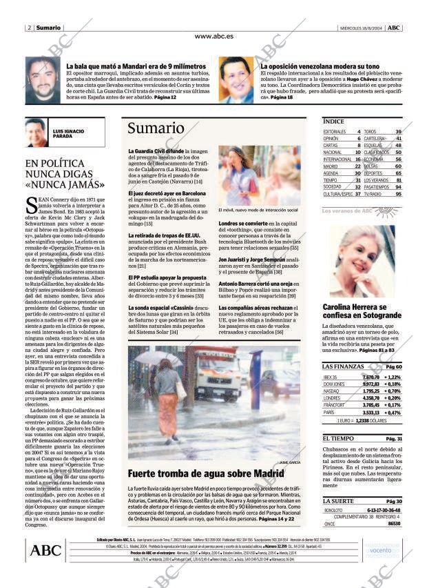ABC MADRID 18-08-2004 página 2