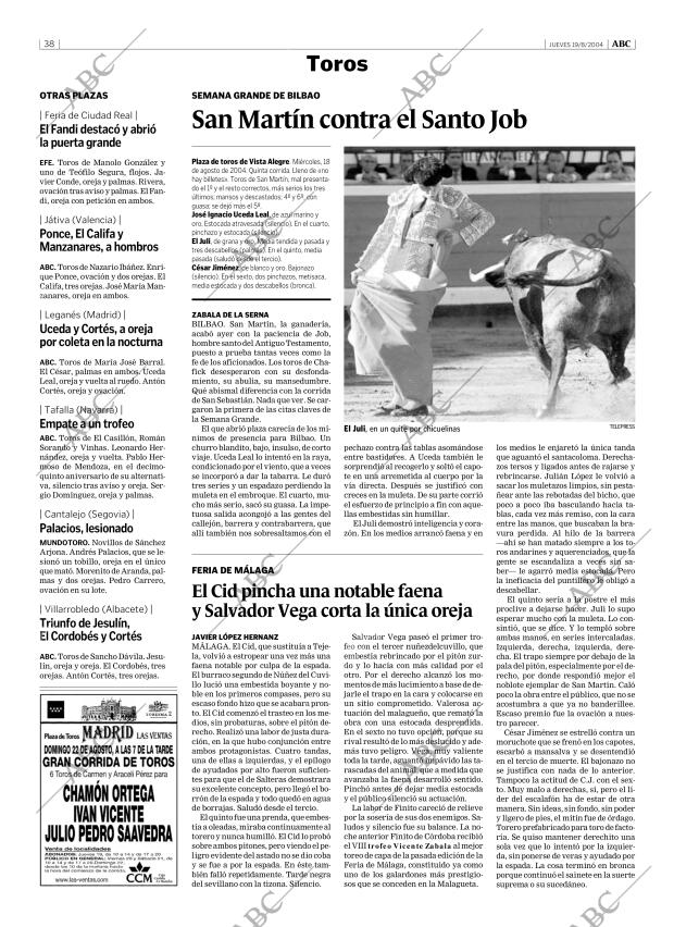 ABC MADRID 19-08-2004 página 38