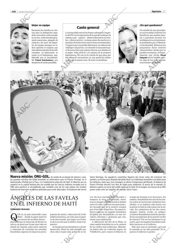 ABC MADRID 19-08-2004 página 5