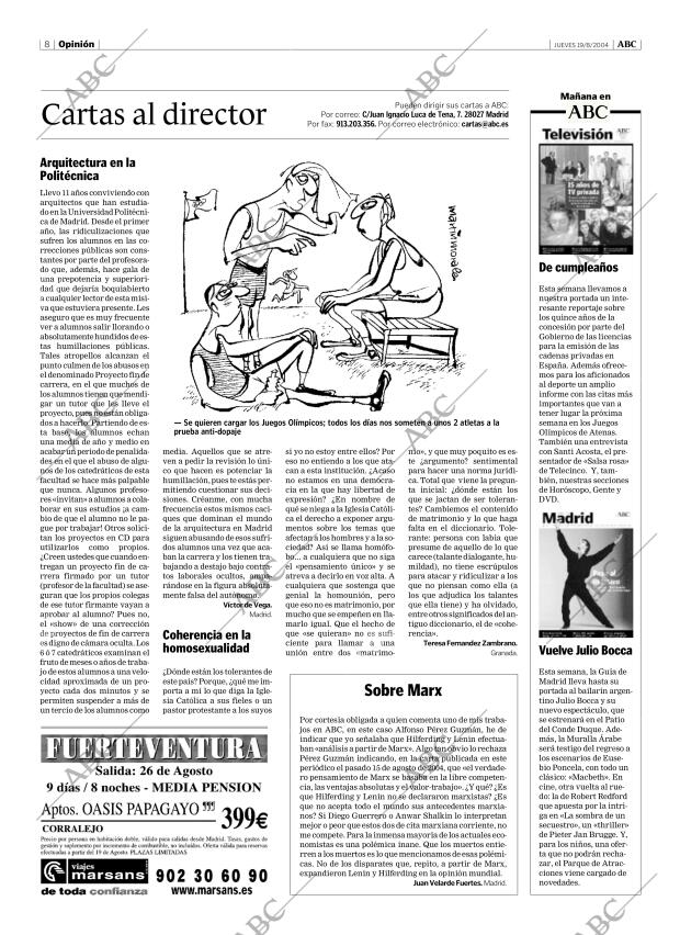 ABC MADRID 19-08-2004 página 8