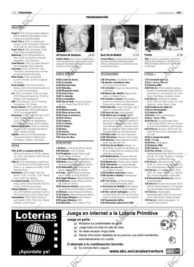 ABC MADRID 19-08-2004 página 98