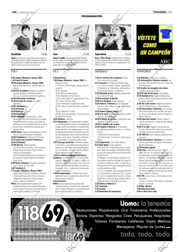 ABC MADRID 19-08-2004 página 99
