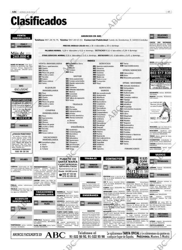 ABC CORDOBA 20-08-2004 página 45