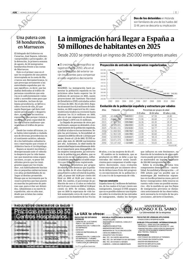 ABC MADRID 20-08-2004 página 11