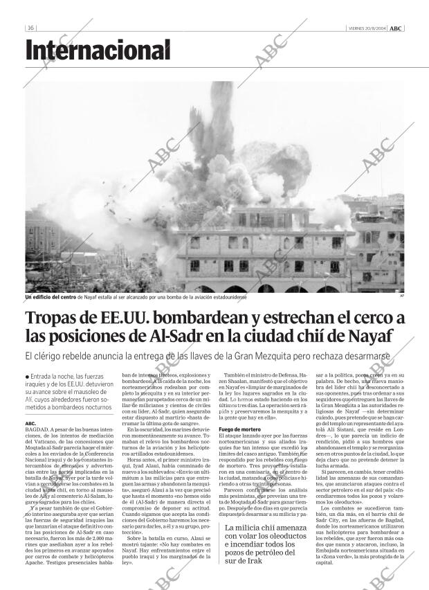 ABC MADRID 20-08-2004 página 16