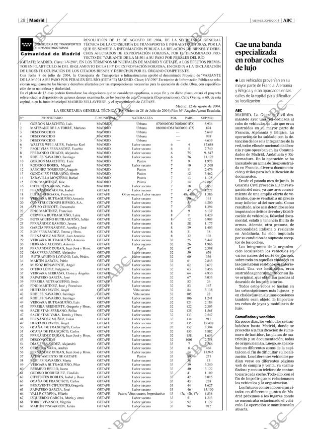 ABC MADRID 20-08-2004 página 28