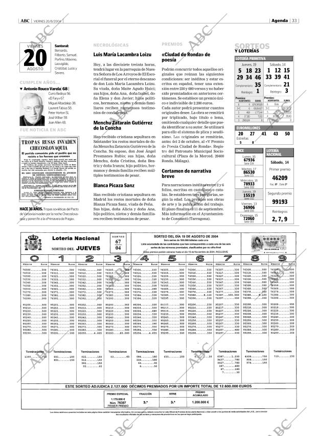 ABC MADRID 20-08-2004 página 33