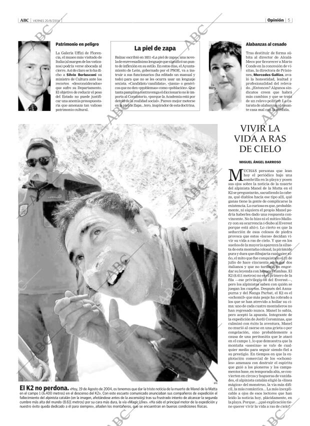 ABC MADRID 20-08-2004 página 5