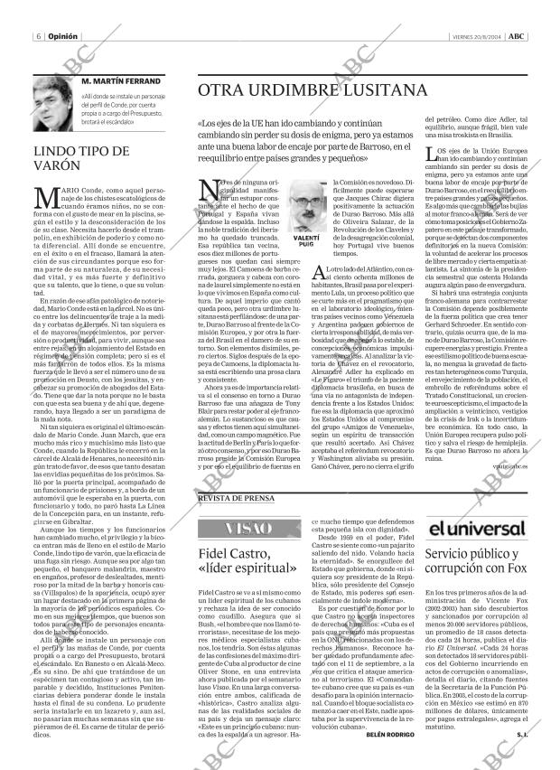 ABC MADRID 20-08-2004 página 6