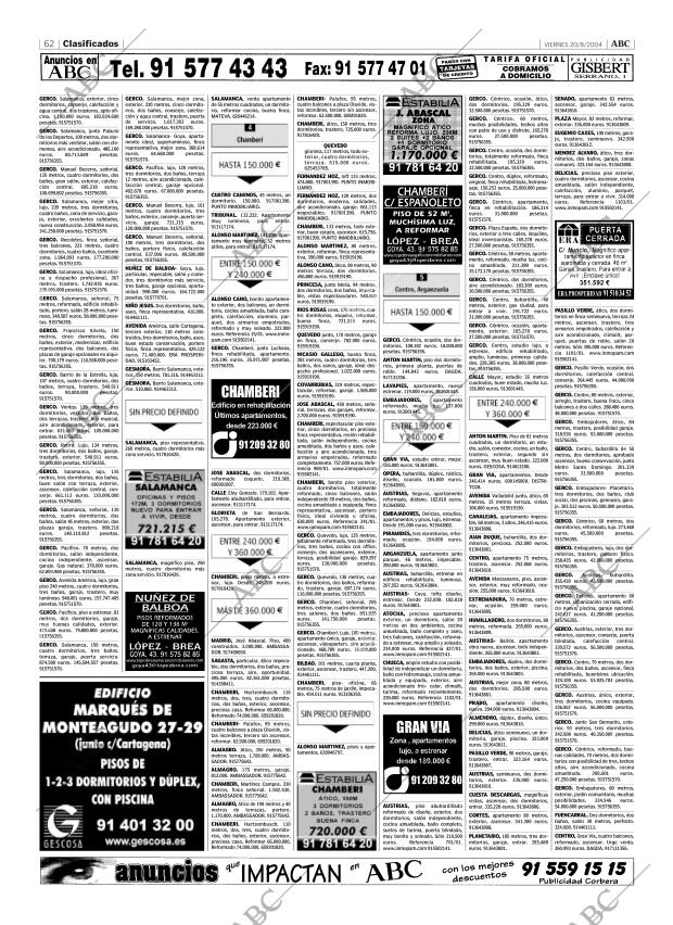 ABC MADRID 20-08-2004 página 62