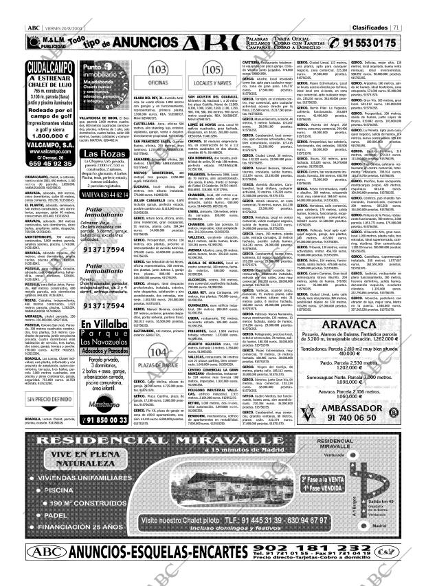 ABC MADRID 20-08-2004 página 71