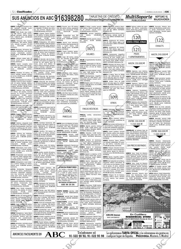 ABC MADRID 20-08-2004 página 72