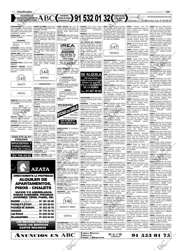 ABC MADRID 20-08-2004 página 74