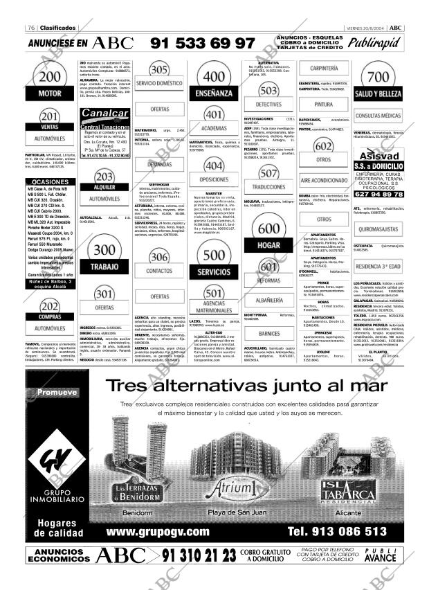 ABC MADRID 20-08-2004 página 76