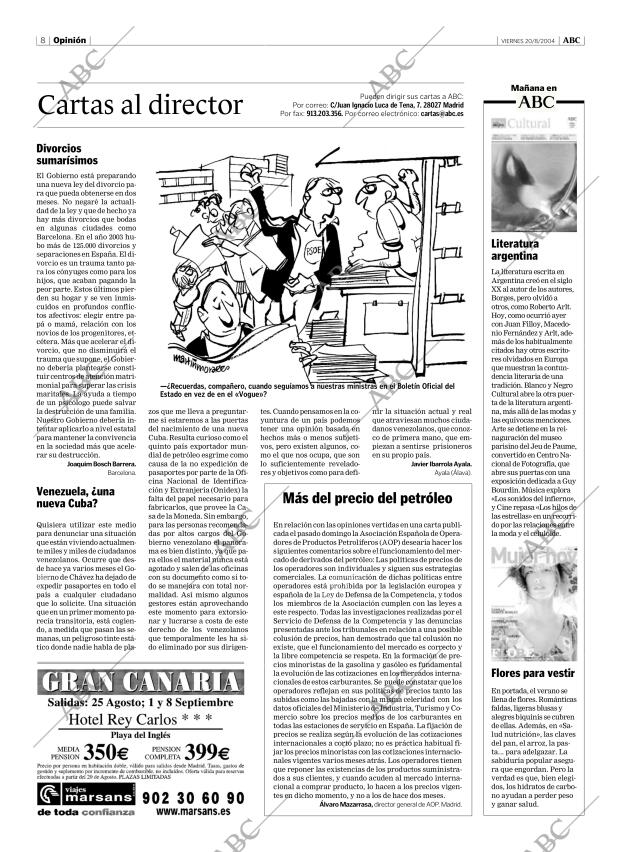 ABC MADRID 20-08-2004 página 8