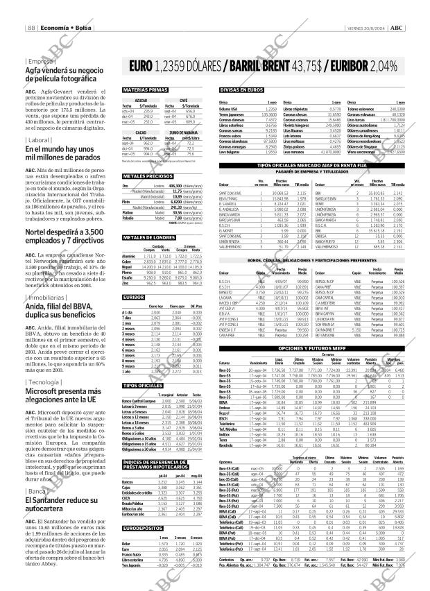 ABC MADRID 20-08-2004 página 88