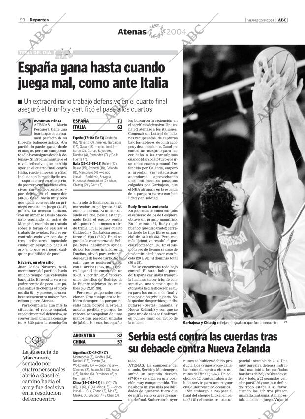 ABC MADRID 20-08-2004 página 90