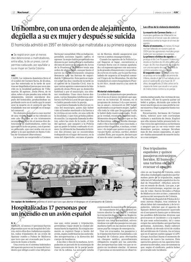 ABC MADRID 21-08-2004 página 12