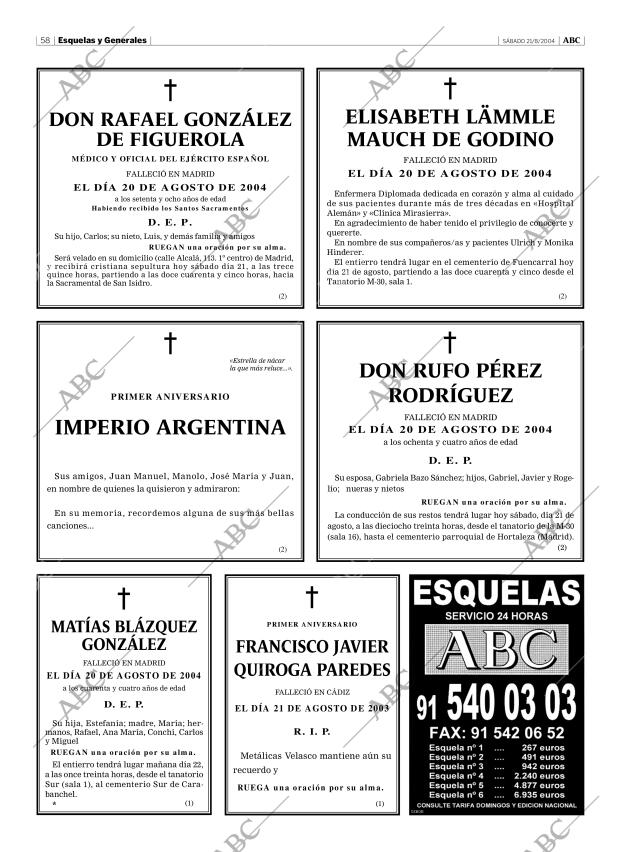 ABC MADRID 21-08-2004 página 58