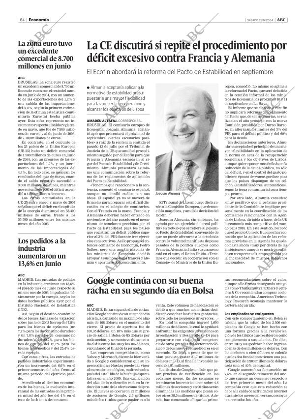 ABC MADRID 21-08-2004 página 64