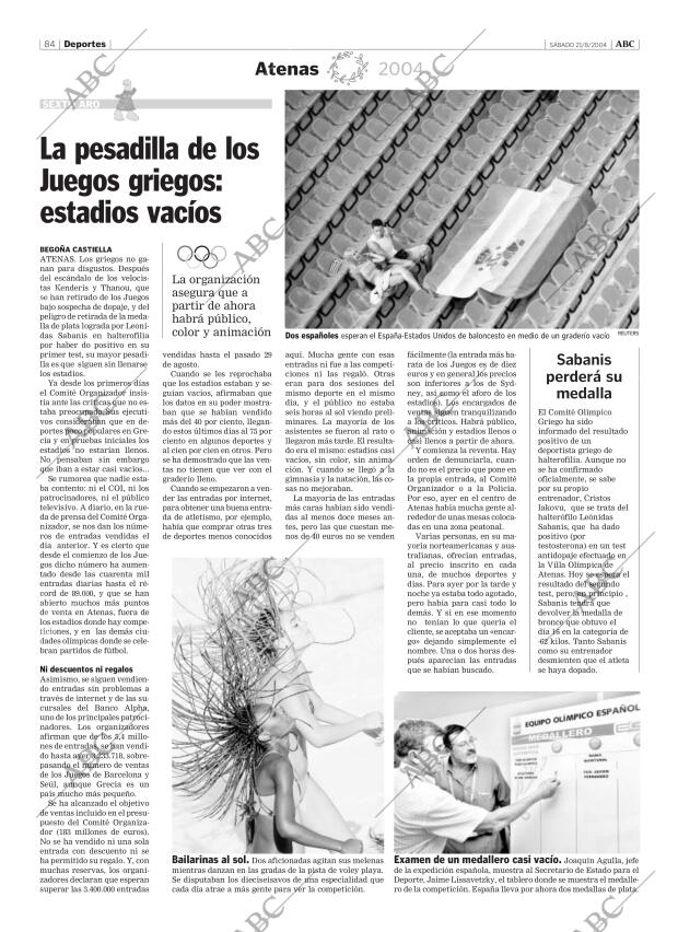 ABC MADRID 21-08-2004 página 84