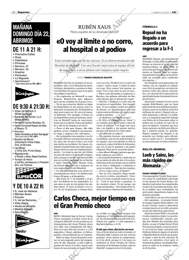ABC MADRID 21-08-2004 página 86