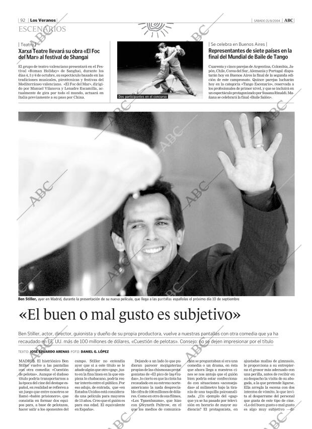 ABC MADRID 21-08-2004 página 92