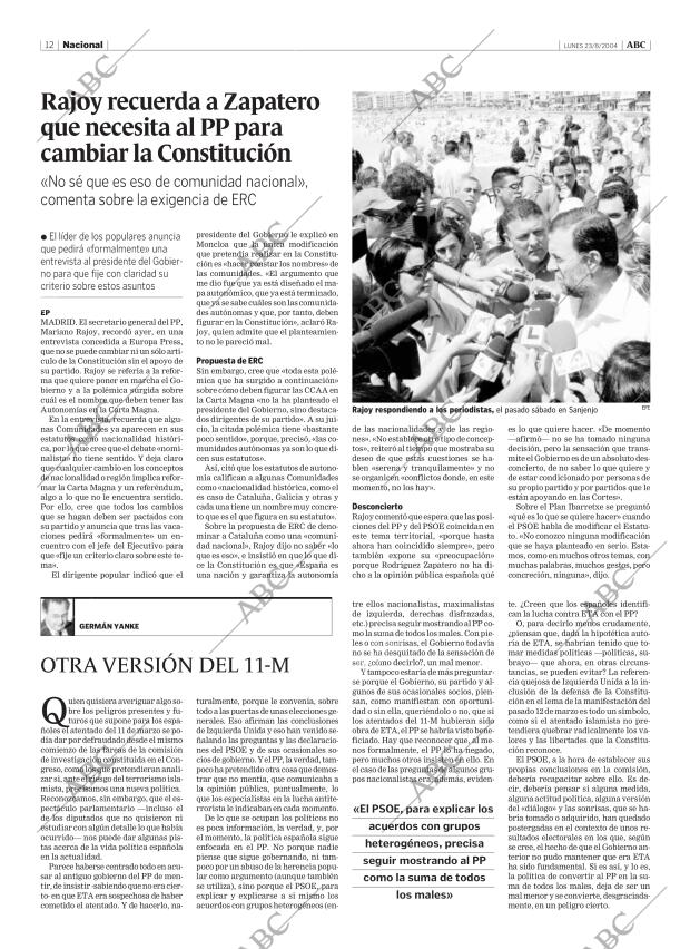 ABC MADRID 23-08-2004 página 12