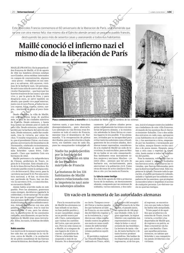 ABC MADRID 23-08-2004 página 20