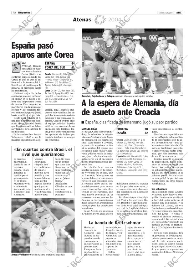ABC MADRID 23-08-2004 página 70