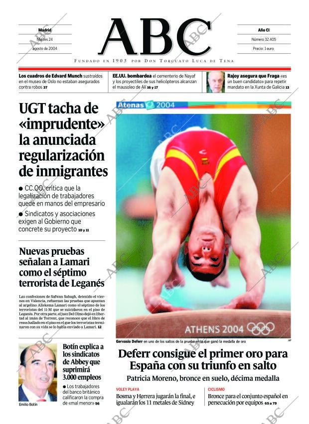 ABC MADRID 24-08-2004 página 1