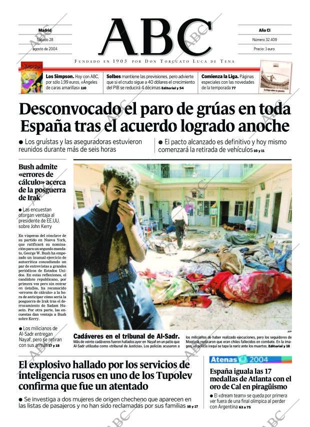 ABC MADRID 28-08-2004 página 1