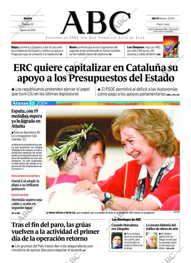 ABC MADRID 29-08-2004 página 1