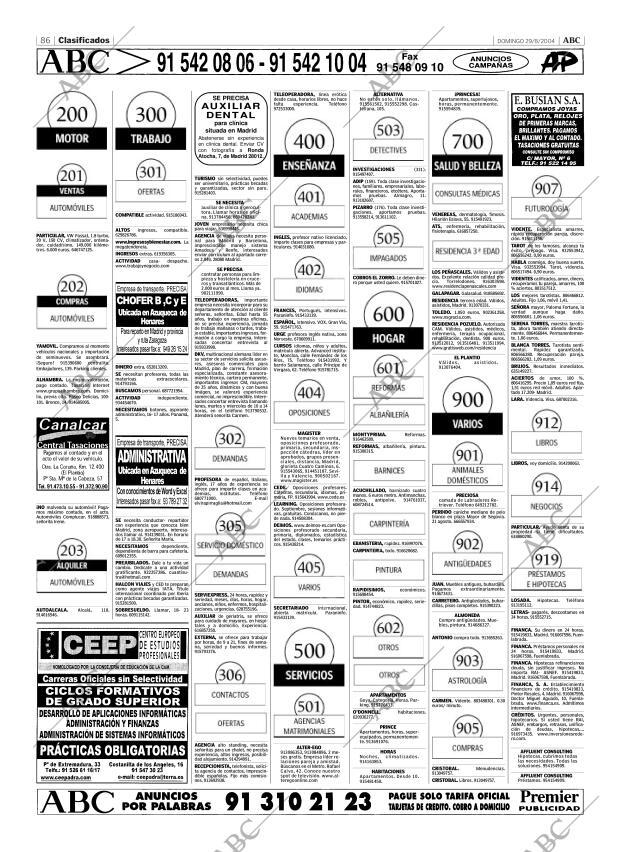 ABC MADRID 29-08-2004 página 86