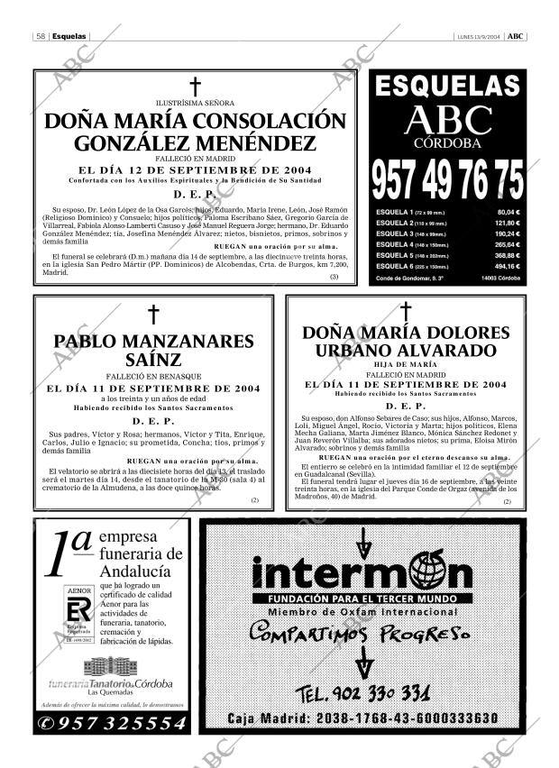 ABC CORDOBA 13-09-2004 página 58