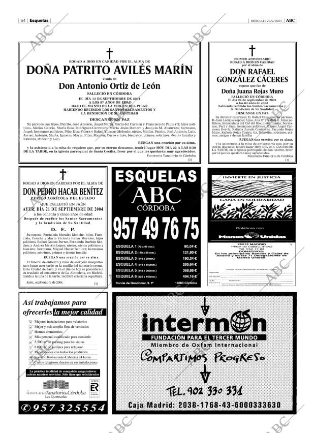 ABC CORDOBA 22-09-2004 página 64