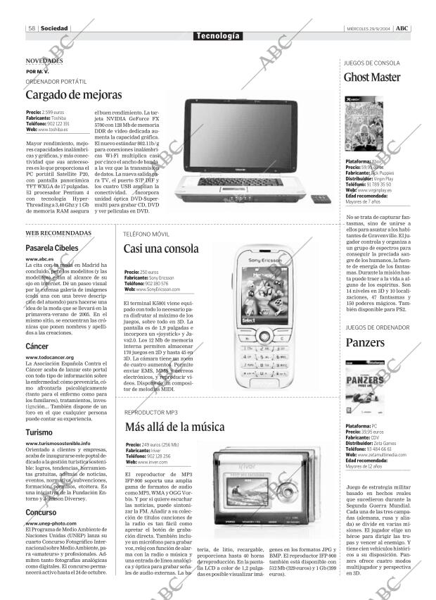 ABC CORDOBA 29-09-2004 página 58