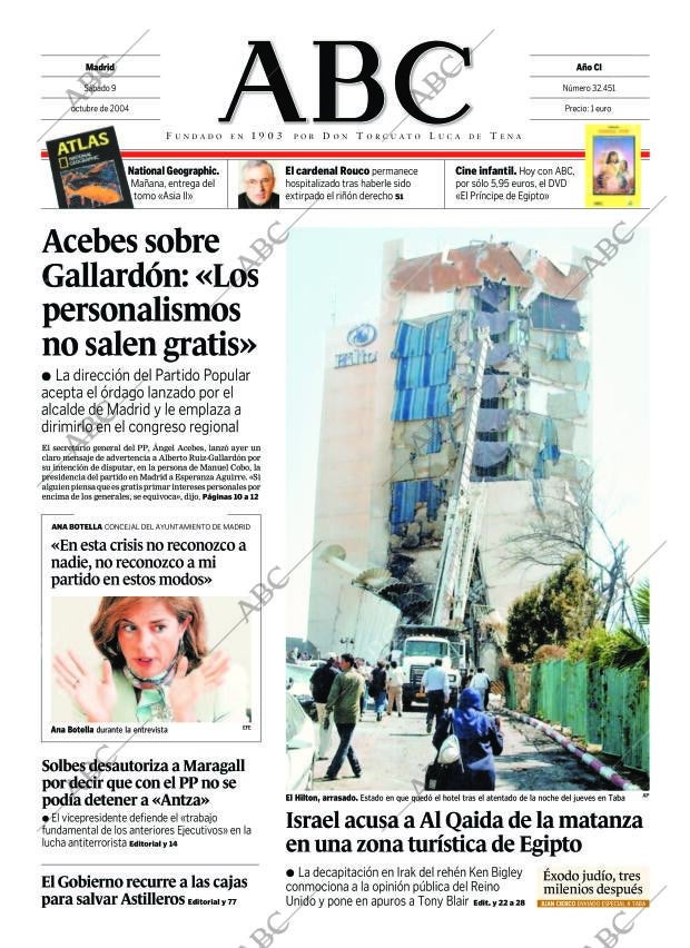 ABC MADRID 09-10-2004 página 1