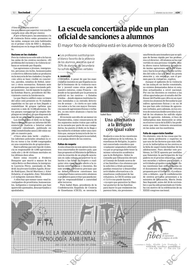 ABC SEVILLA 16-10-2004 página 50