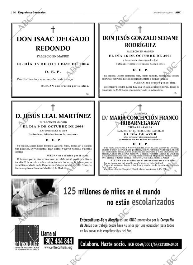 ABC MADRID 17-10-2004 página 86