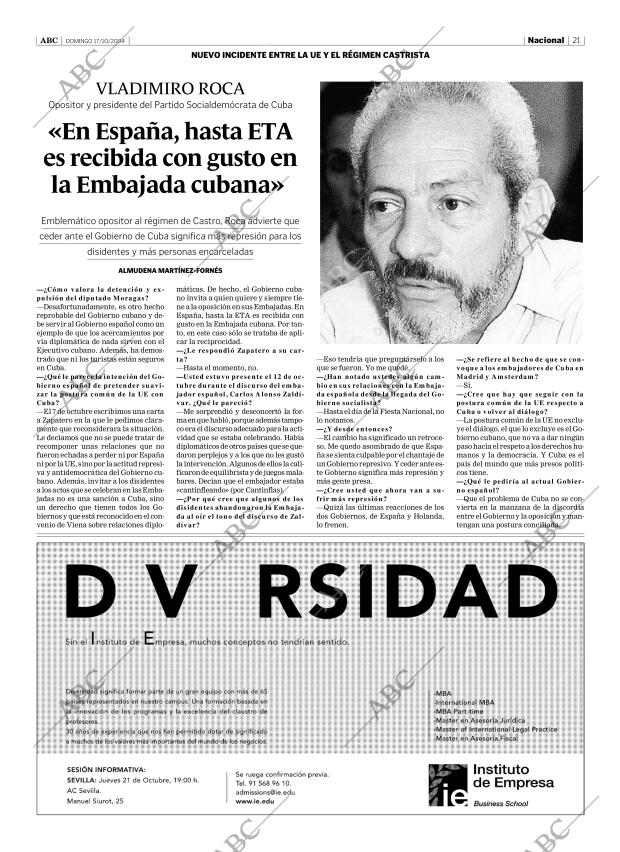 ABC SEVILLA 17-10-2004 página 21